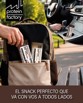 El snack perfecto existe y va con vos a todos lados.
Mantenerte en foco con tu alimentación ahora es mucho más fácil. Las Protein Bar Sugar Free de Protein Factory están diseñadas para salvarte en cualquier momento del día, estés donde estés. 🙌
- 100% prácticas: Entran en la mochila, la cartera o el auto. Listas para cuando ataca el hambre.
- 0% azúcar: Un antojo dulce, rico y totalmente libre de culpas.
- Pura energía: Aportan 14g de proteína y un alto contenido de fibra para mantener la saciedad.
Tenelas a mano en casa para cortar la tarde de la forma más rica y saludable. 
🛒 Stockea tu semana en nuestra web: proteinfactory.com.ar